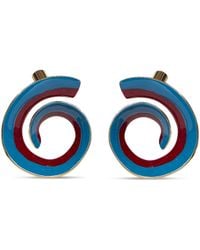 Marni - Astral Enameled Metal Spiral Earrings - Lyst