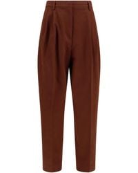 Fabiana Filippi - Wool-Blend Elasticated-Waist Pants Cotton; Elastane - Lyst