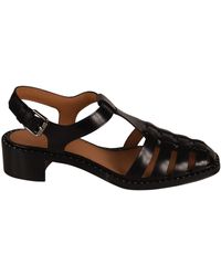 Church's Leather Rhonda Studded Sandals in Black | Lyst