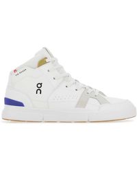 On Shoes - Two-Te Synthetic Leather And Fabric The Roger Clubhouse Mid Sneakers - Lyst