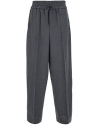Ami Paris - Ami Paris Wide-Leg Wool Trousers - Lyst