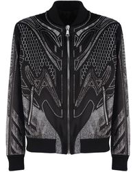 Balmain - All-Over Embroidered Jacket With Studs - Lyst