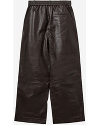 THE GARMENT - Lambskin Trousers With Elasticated Waistband Leather - Lyst