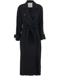 Jucca - Double-Breasted Trench Coat With Waist Belt - Lyst