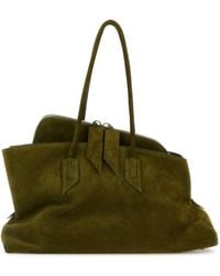 The Attico - Suede Medium La Passeggiata Shoulder Bag - Lyst