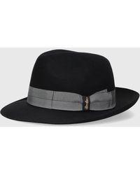 Borsalino - Federico Alessandria Brushed Felt With Striped Hatband - Lyst