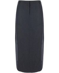Theory - Midi Skirt With Slit - Lyst