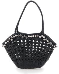 OSOI - Shoulder Bag Lip With Rounded Handles And Leather Bead Details - Lyst