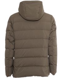 Fay - Double Breasted Hooded Down Jacket Short Puffer - Lyst