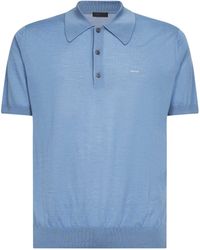 Prada - Superfine Wool Polo Shirt - Lyst