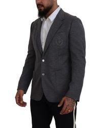 Dolce & Gabbana - Wool Stretch Slim Fit Jacket Blazer Clothing - Lyst