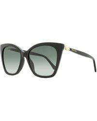 Jimmy Choo - Cat Eye Sunglasses Rua /g 8079o Black 56mm - Lyst