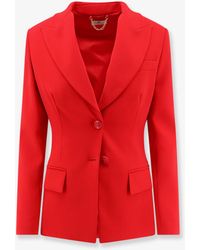 Elisabetta Franchi - Fitted Blazer With Laced Back Polyester Blazers - Lyst