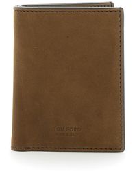 Tom Ford - Card Holder With Logo Lettering On The Front - Lyst