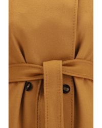 Max Mara - Double Breasted Wool Coat Fleece Ovis Aries - Lyst