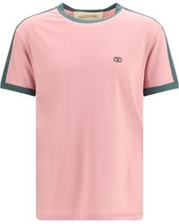 Valentino - Embroidered Logo Cotton-Jersey T-Shirt T-Shirts And Polos - Lyst