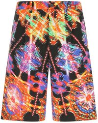 Dolce & Gabbana - Printed Stretch Cotton Bermuda Shorts - Lyst