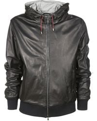 Barba Napoli Bart Leather Jacket - Multicolour