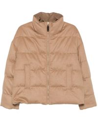 Max Mara - Mtcmora Camelwool Drap And Smooth Water-Repellent Taffeta Reversible Down Jacket - Lyst