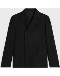 Celine - Celine Double-Breasted Wool Blazer - Lyst