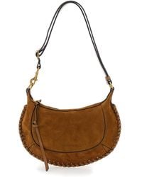 Isabel Marant - 'Oskan Moon' Crossbody Bag With Front Logo Print - Lyst