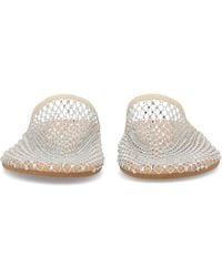 Alysi - Mule Shoe With Rhinestones Polyester - Lyst