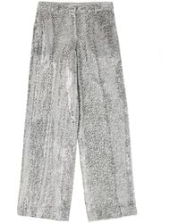 Stella McCartney - Stella Mccartney Fil Coupé Polyester-Silk Trousers - Lyst