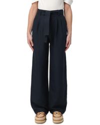 Woolrich - Belted Straight Leg Pleated Trousers - Lyst