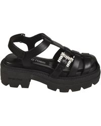 Sergio Rossi - Back Strap Embellished Buckle Sandals - Lyst