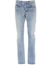 Saint Laurent - Slim Cotton Denim Jeans - Lyst