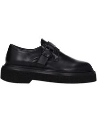 Max Mara - Buckle Leather Loafers - Lyst