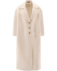 Gucci - Wool And Silk Blend Long Coat - Lyst