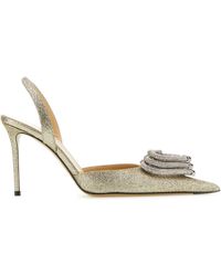 Mach &amp; Mach - Platinum Fabric Pumps - Lyst