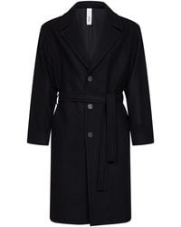 Hevò - Wool-Blend Ostuni Single-Breasted Belted Coat - Lyst