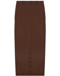 Jean Paul Gaultier - Midi Skirt With Buttons Virgin Wool - Lyst