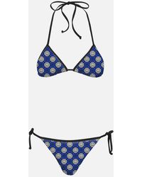 Mc2 Saint Barth - Triangle Bikini Maleah With Inter Logo Print Inter Special Edition - Lyst