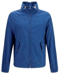 Brunello Cucinelli - Blue Polyester Shell Jacket - Lyst