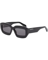 Off-White c/o Virgil Abloh - Sunglasses Square Full Rim, Burgundy Frame And Dark Lens Oeri138Charlotte2807 - Lyst