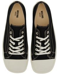 Moschino - Leather Sneaker Edge Trainers - Lyst