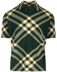 Burberry - Merino Knitted Polo Shirt - Lyst