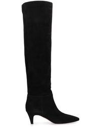 Gianvito Rossi - Elise Suede Knee High Boots - Lyst