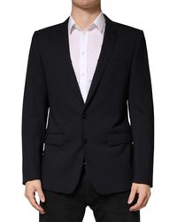 Dolce & Gabbana - Wool Single Breasted 2 Button Blazer Virgin Elastane Clothing - Lyst