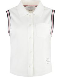 Thom Browne - Sleeveless Polo Shirt - Lyst