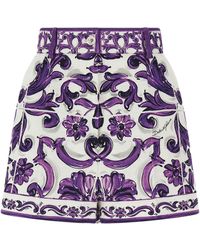 Dolce & Gabbana - 'Maiolica' Print Bermuda Shorts - Lyst