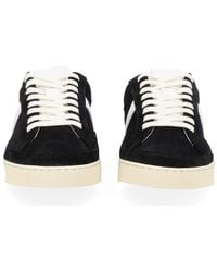 Tom Ford - Sneaker With Logo Leather Trainers - Lyst