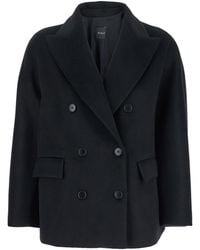 Le Plain - Double-Breasted Jacket With Peak Revers - Lyst
