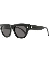 McQueen - Stud Hinge Rectangular Sunglasses Am0425S 001 51Mm Plastic (Acetate) - Lyst