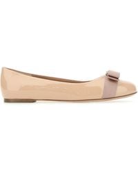 Ferragamo - Skin Leather Varina Ballerinas - Lyst