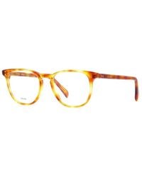 Celine - Eyeglasses Round Full Rim, Blonde Havana Frame And Clear Demo Lenses Lens Cl50046I053 Sunglasses - Lyst
