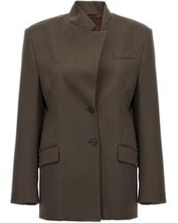 The Attico - Maxi Shoulder Strap Blazer - Lyst